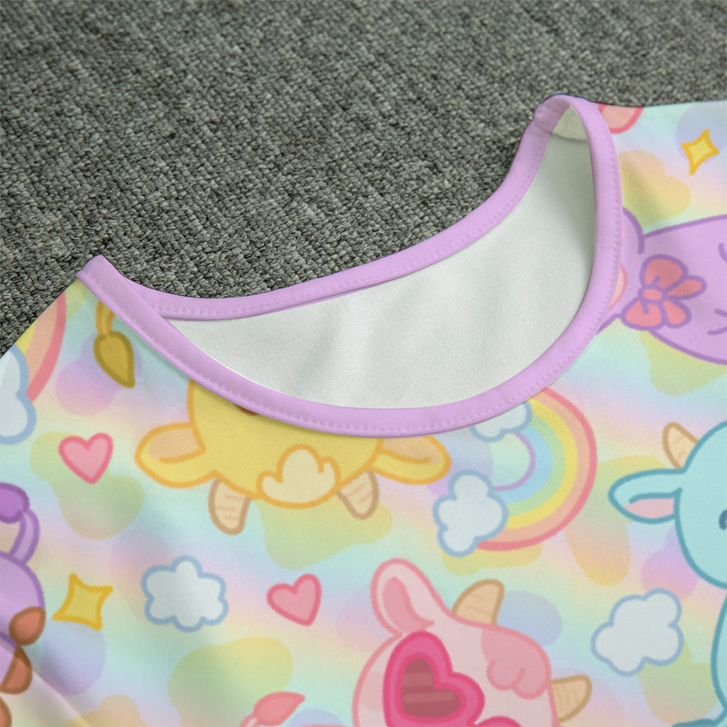 Rainbow Moobaby Short Sleeve CuddleSuit