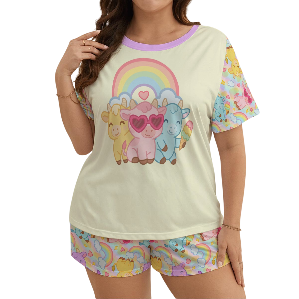 Rainbow Moobaby Cozy Pajama Set