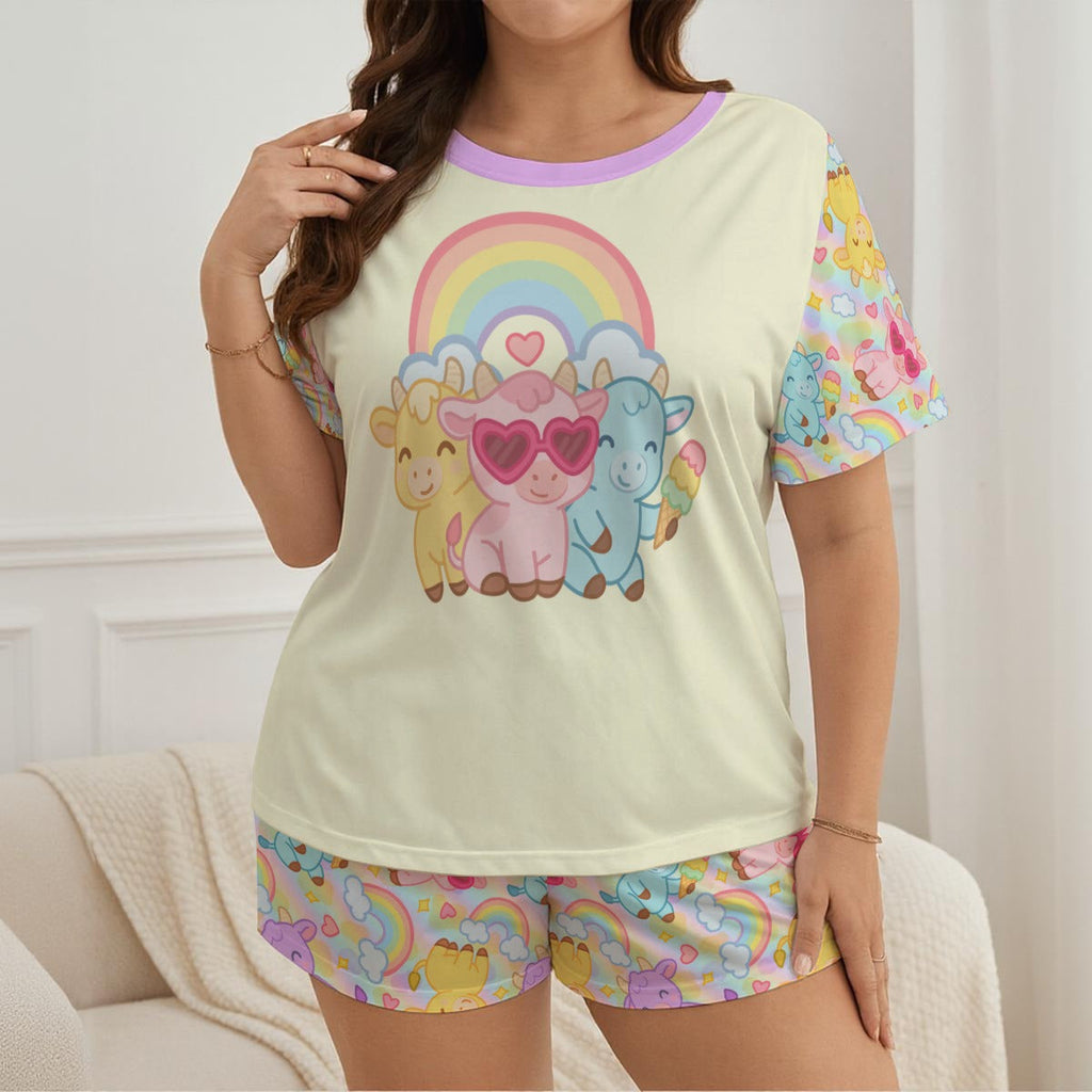 Rainbow Moobaby Cozy Pajama Set