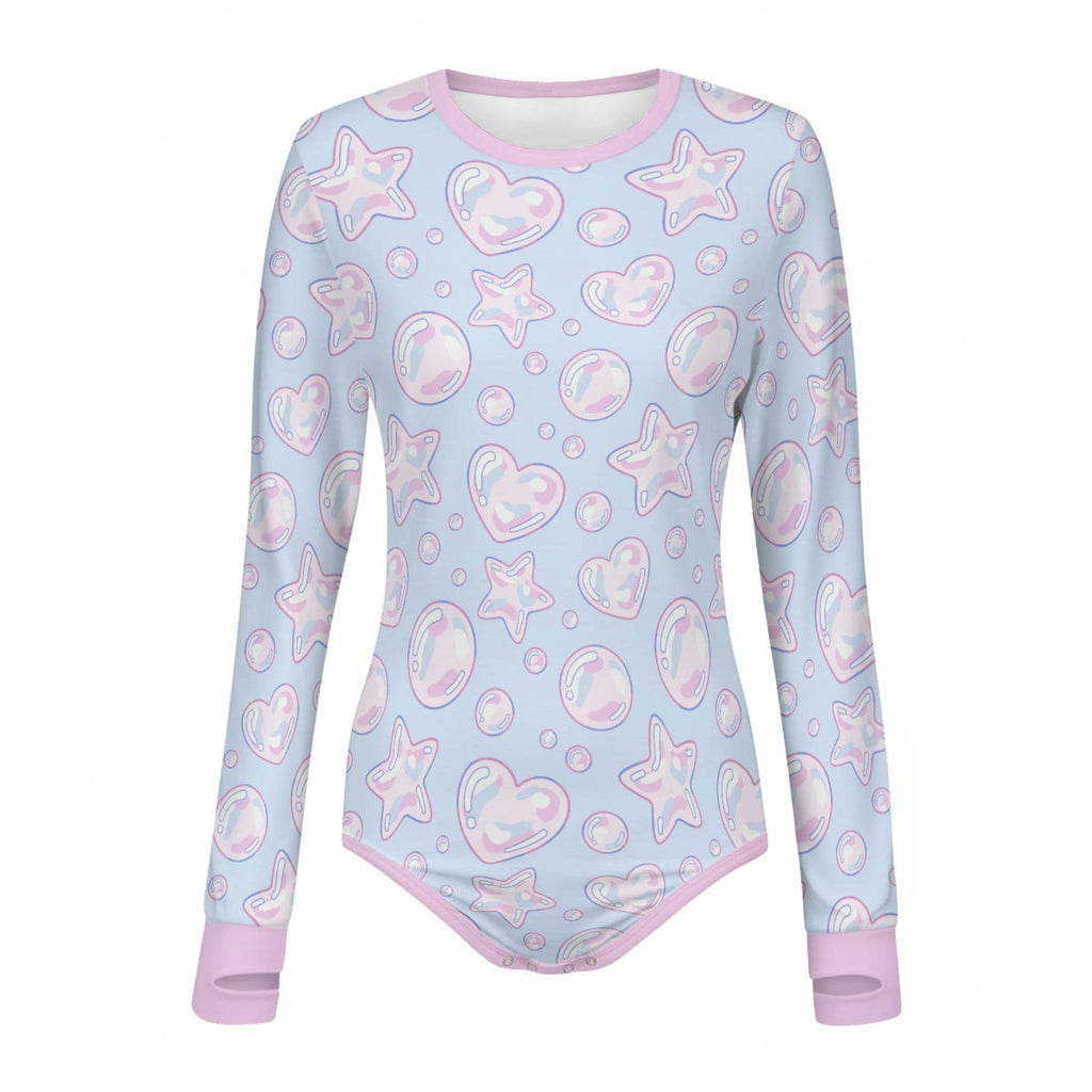 Kawaii Bubbles Long Sleeve CuddleSuit