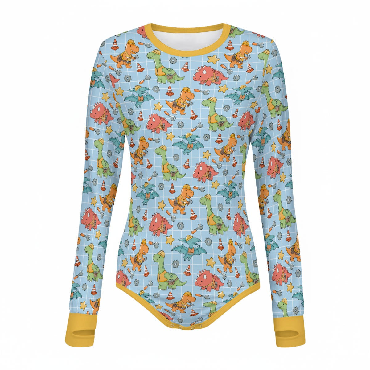 Dino Builders Long Sleeve CuddleSuit