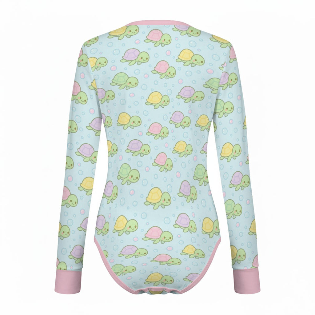 Tiny Turtle Long Sleeve CuddleSuit