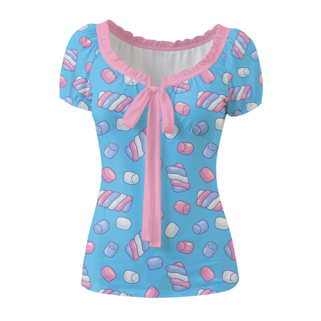 Candy Marshmallow Sweet Charm Blouse