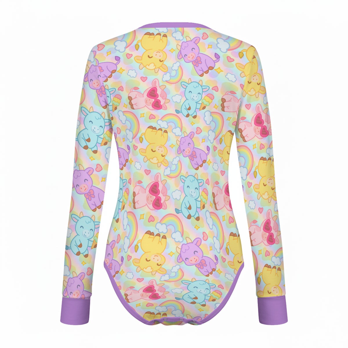 Rainbow Moobaby Long Sleeve CuddleSuit