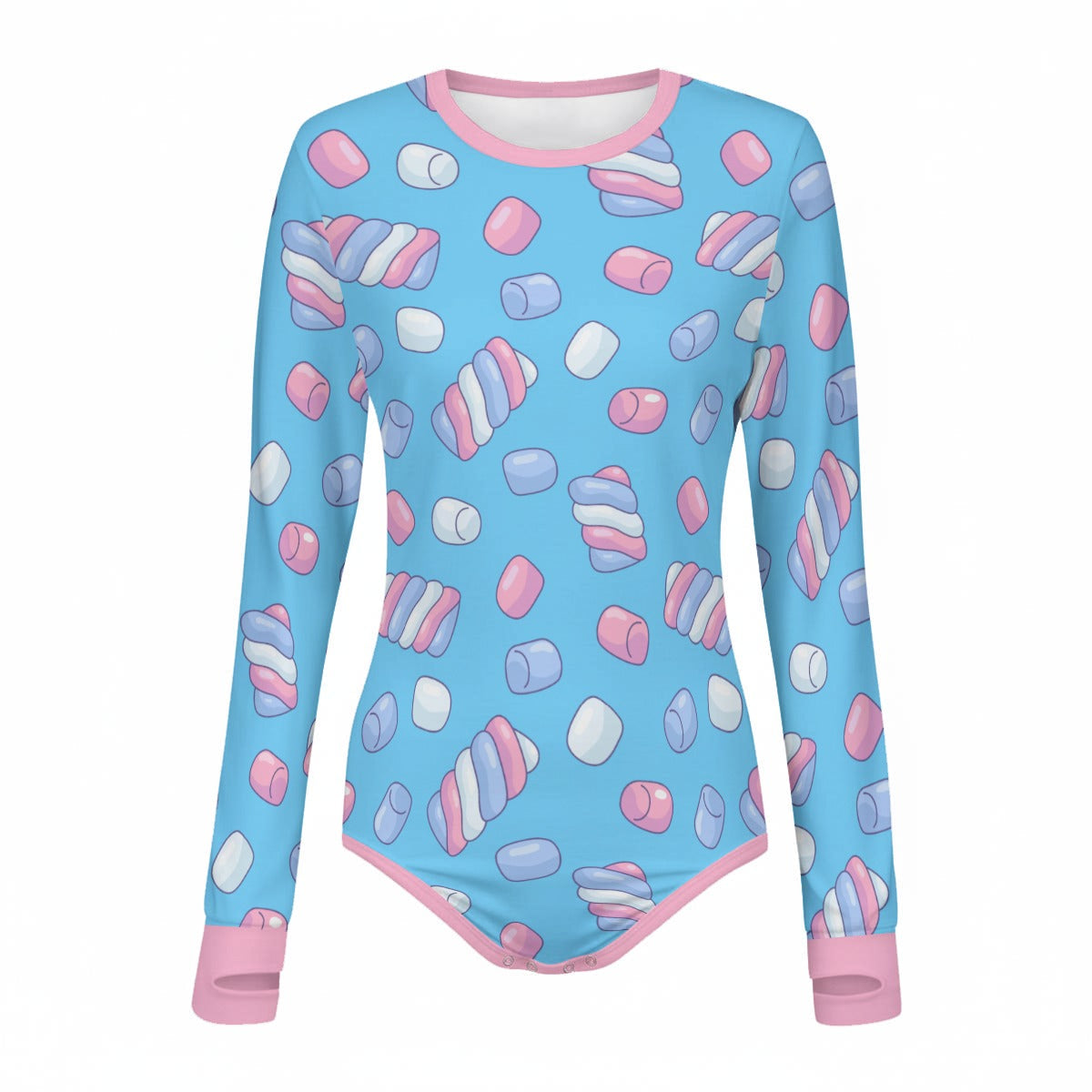 Candy Marshmallows Long Sleeve CuddleSuit