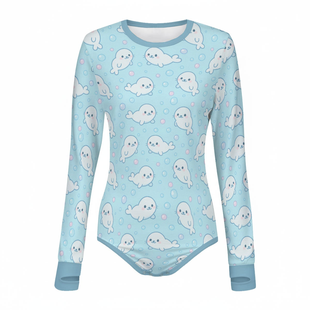 Bubbly Seal Long Sleeve CuddleSuit