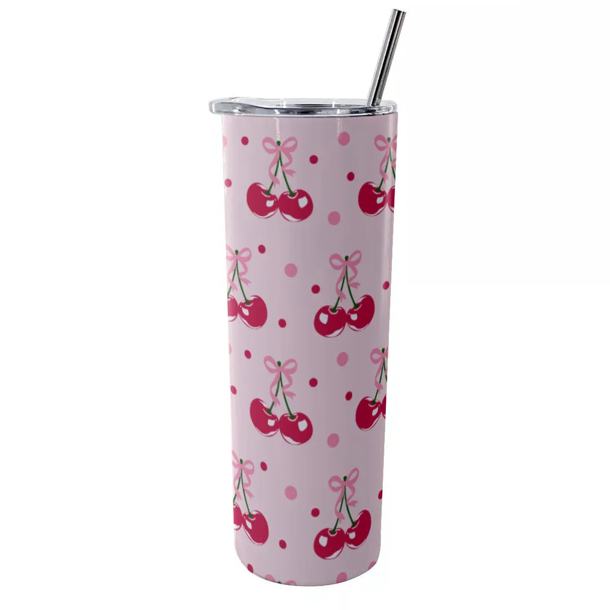Pretty In Cherries Glitter Tumbler 20 oz