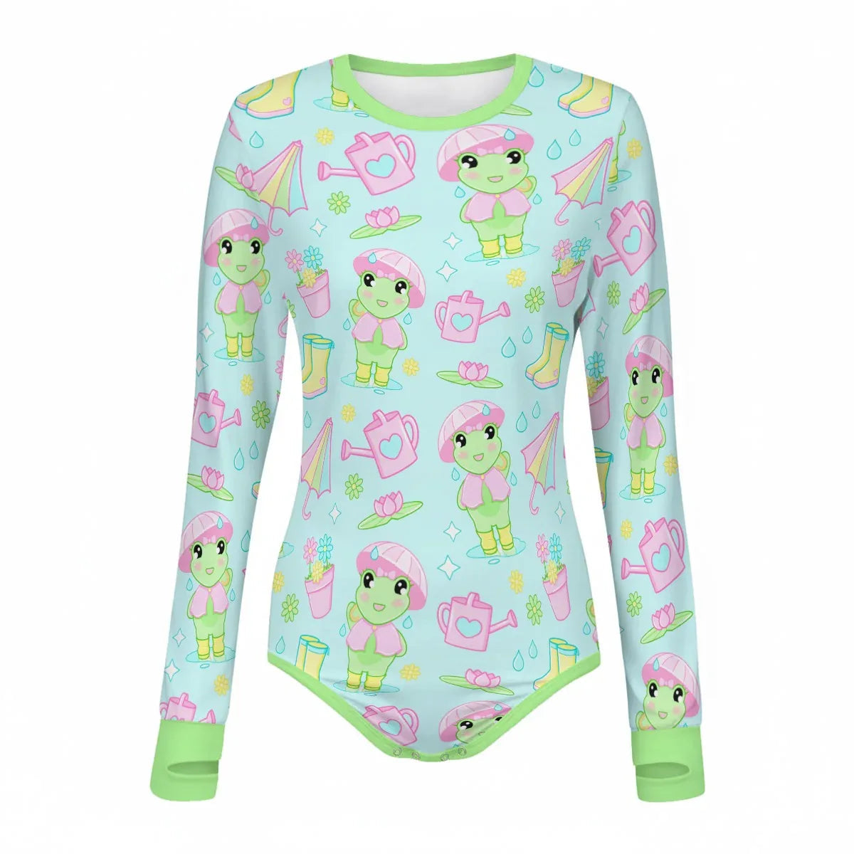 Rainy Day Froggie Long Sleeve CuddleSuit