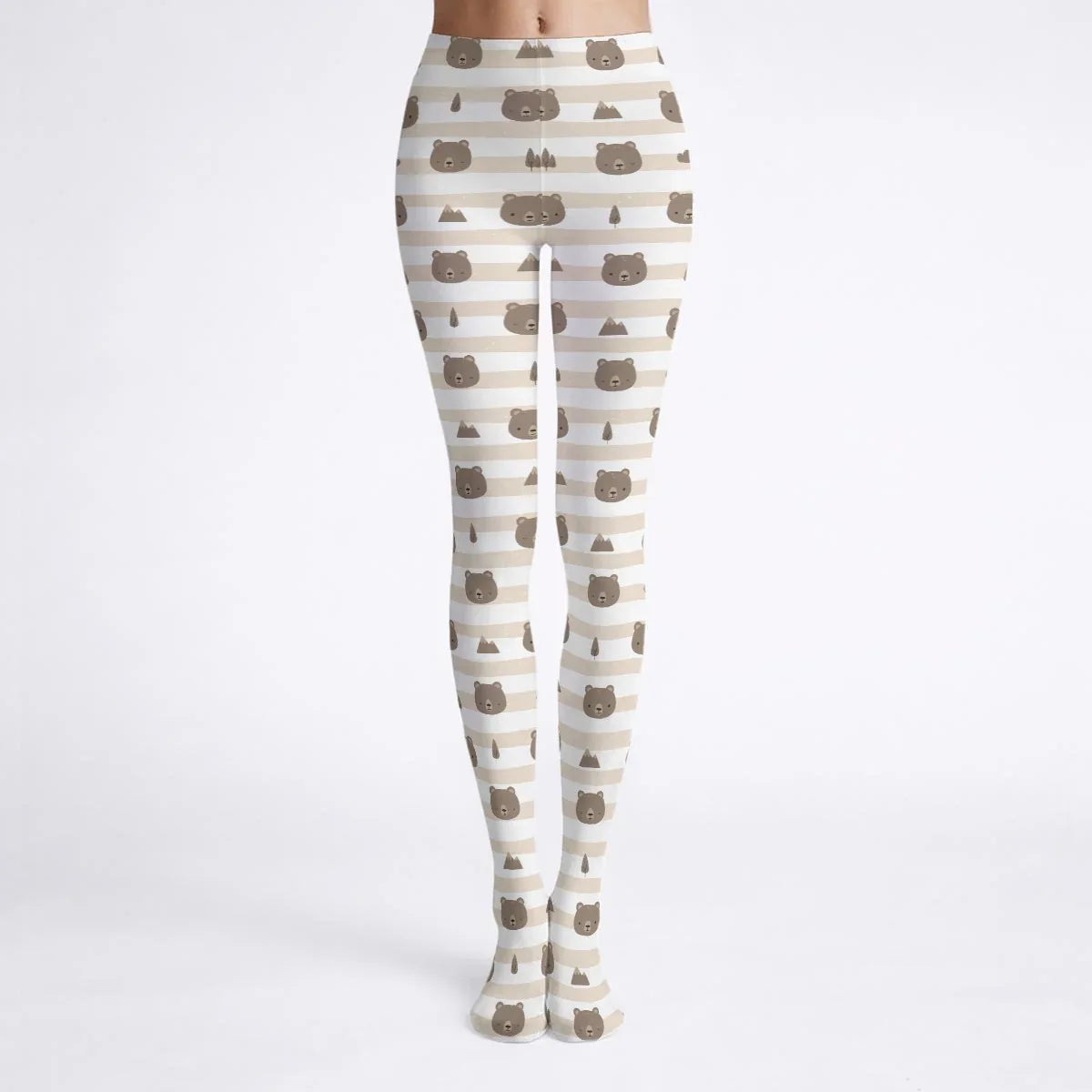Cozy Woodland Bear Stretch Tights
