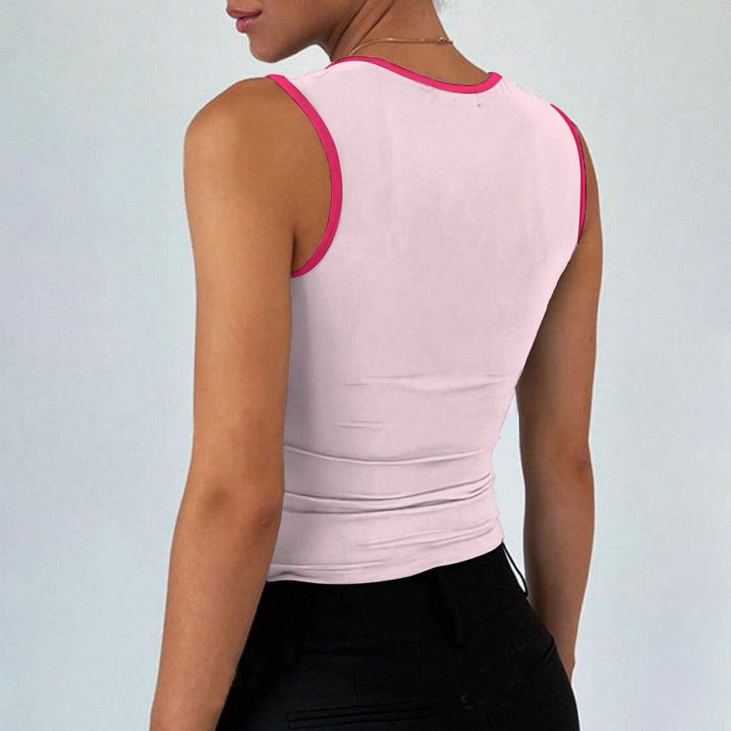 Bimbo Pink Crop Tank Top