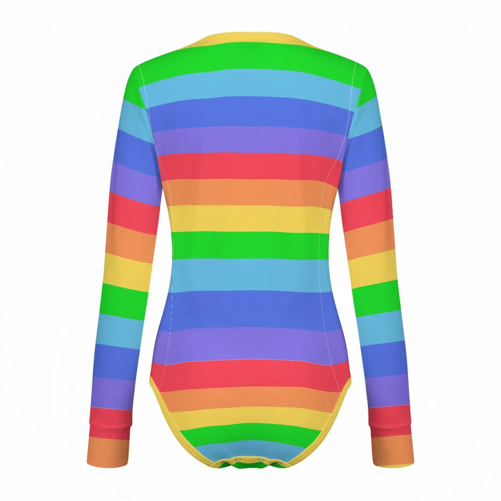 Rainbow Bright Long Sleeve CuddleSuit