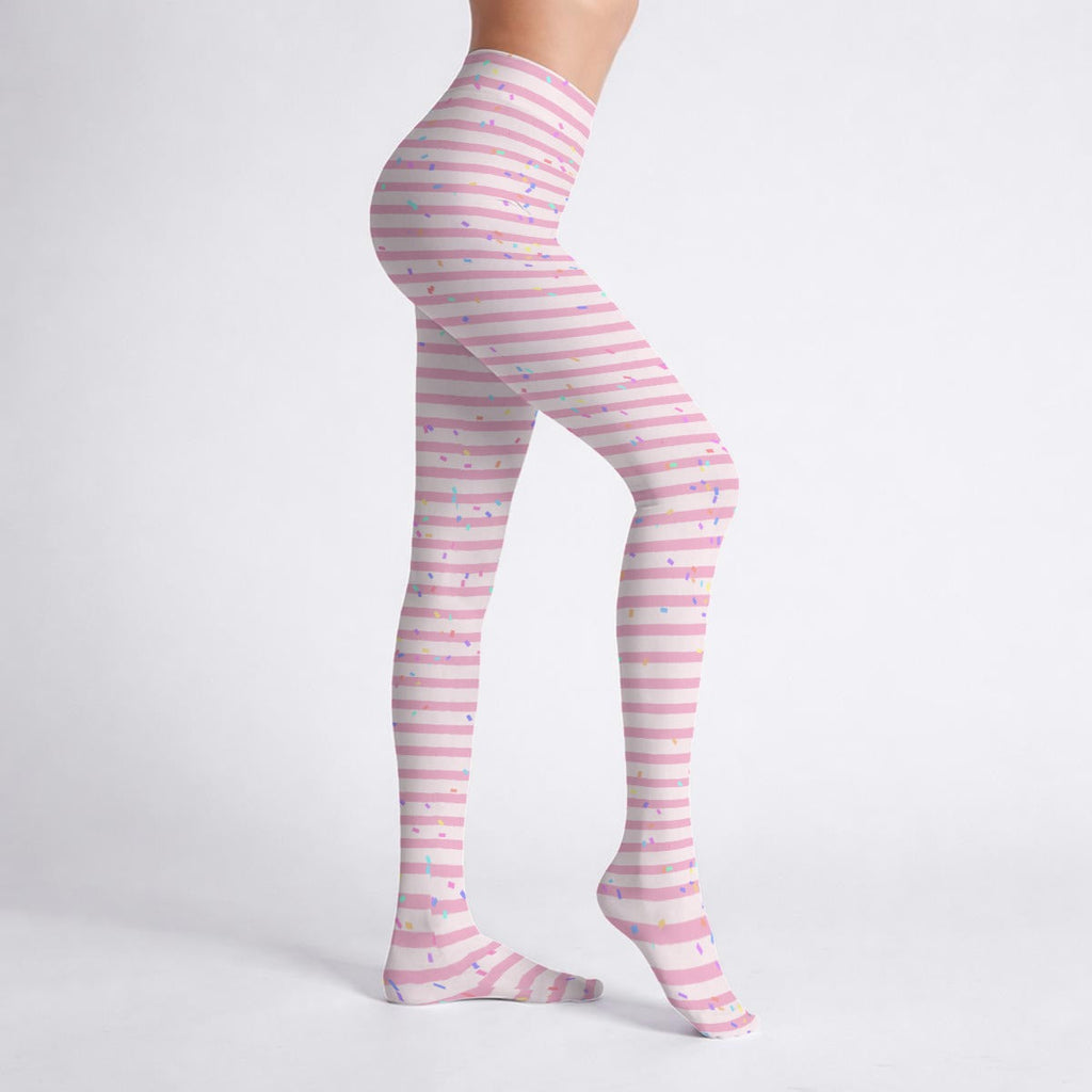 Sweet Sprinkle Stripes Stretch Tights