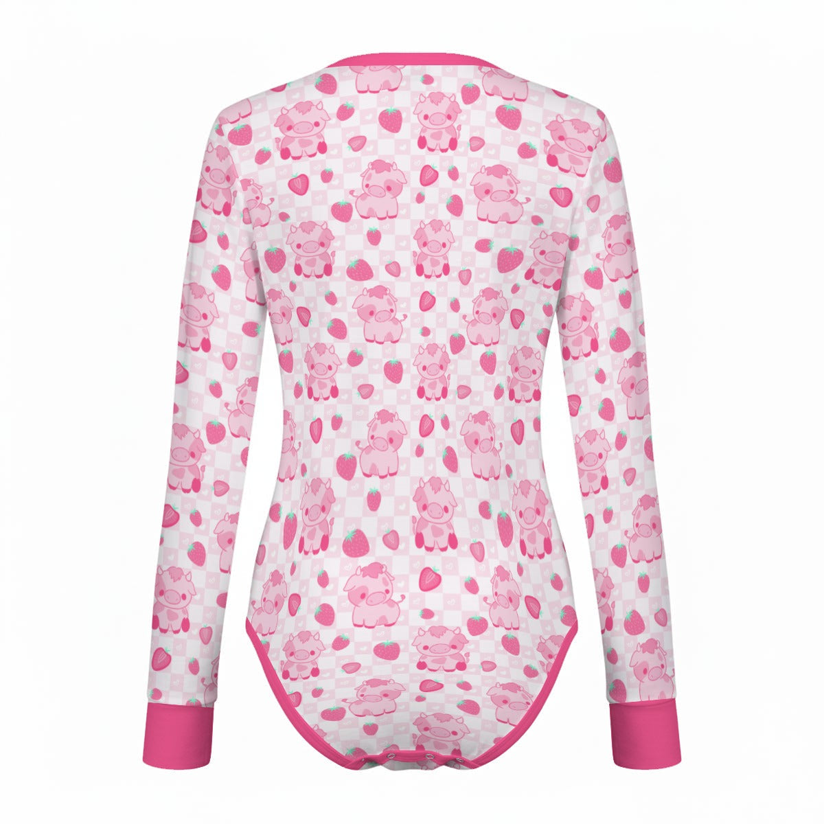 Berry Moo Long Sleeve CuddleSuit
