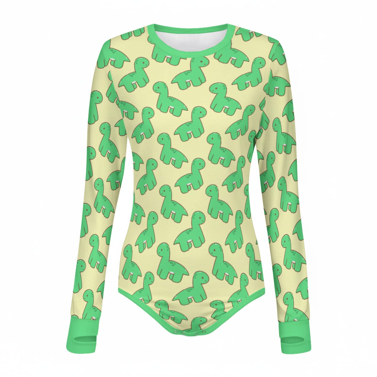 Kawaii Dinosaur Long Sleeve CuddleSuit