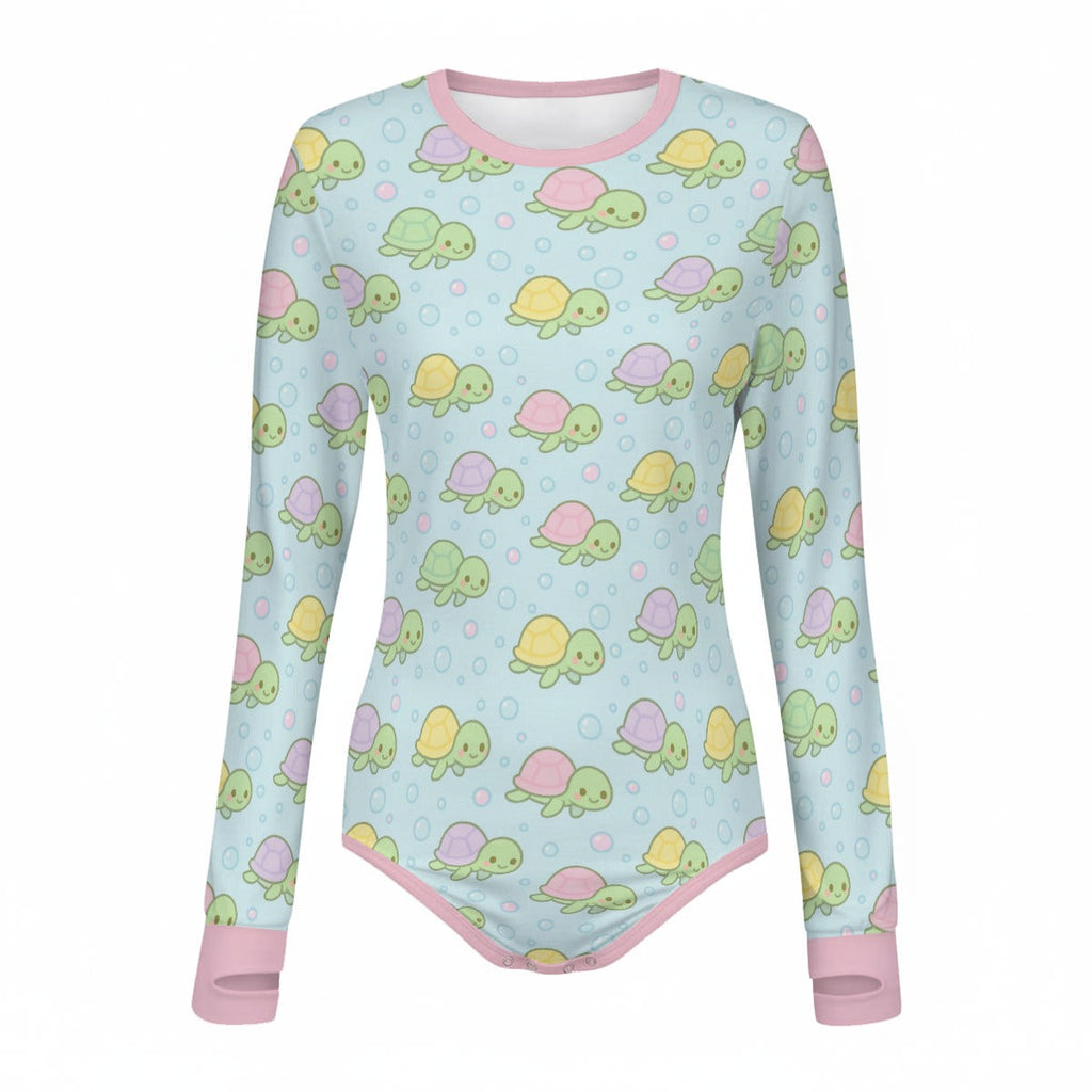 Tiny Turtle Long Sleeve CuddleSuit