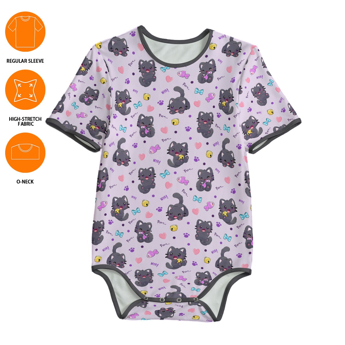 Purrfectly Playful Short Sleeve CuddleSuit