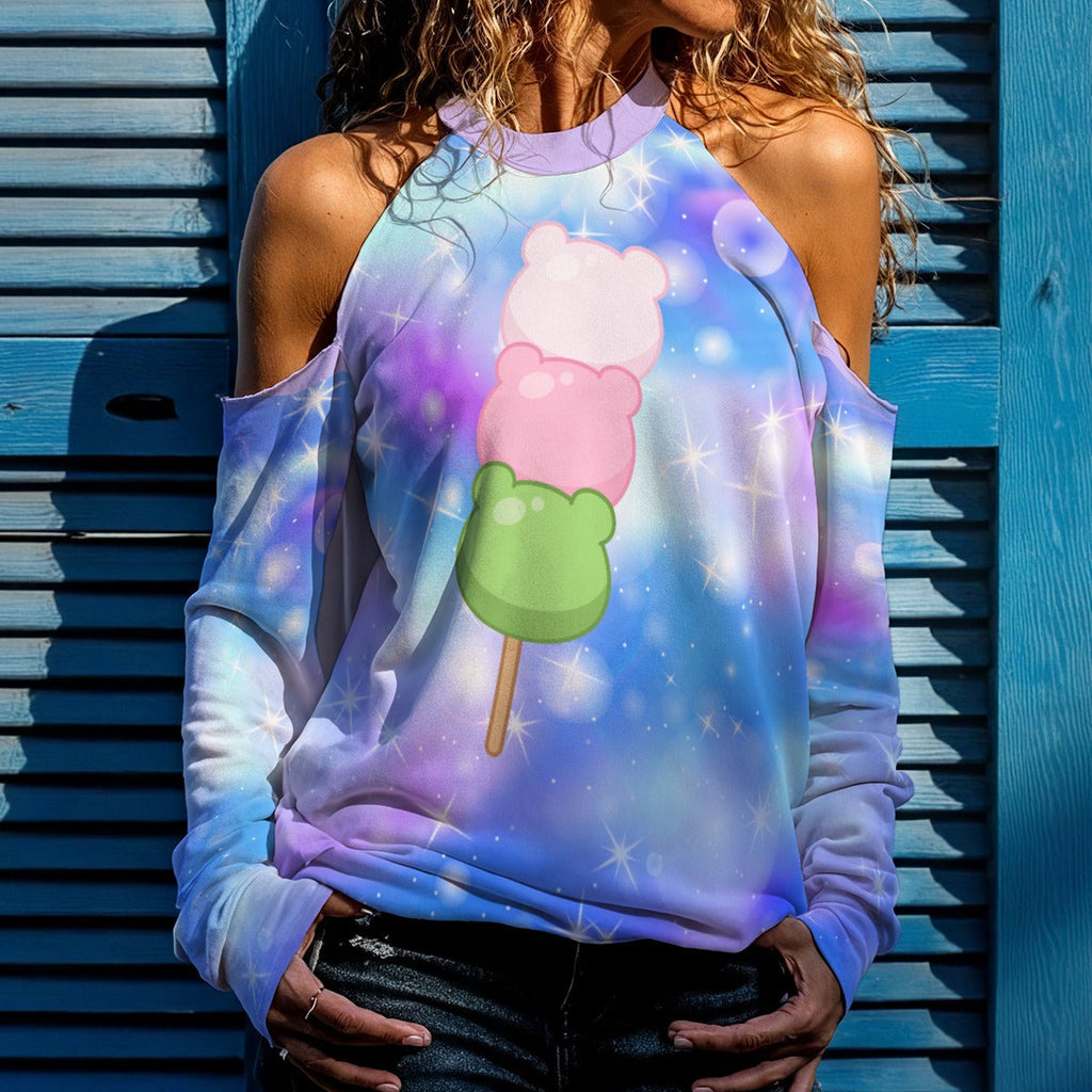 Cosmic Candy Bear Peekaboo Sweater