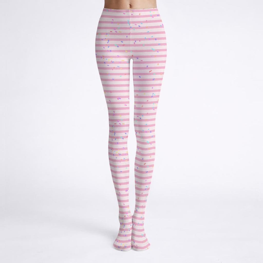 Sweet Sprinkle Stripes Stretch Tights
