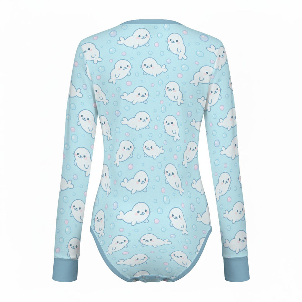 Bubbly Seal Long Sleeve CuddleSuit