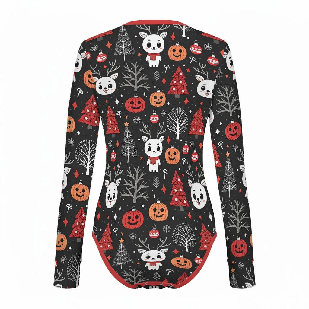 Gothic Christmas Long Sleeve CuddleSuit