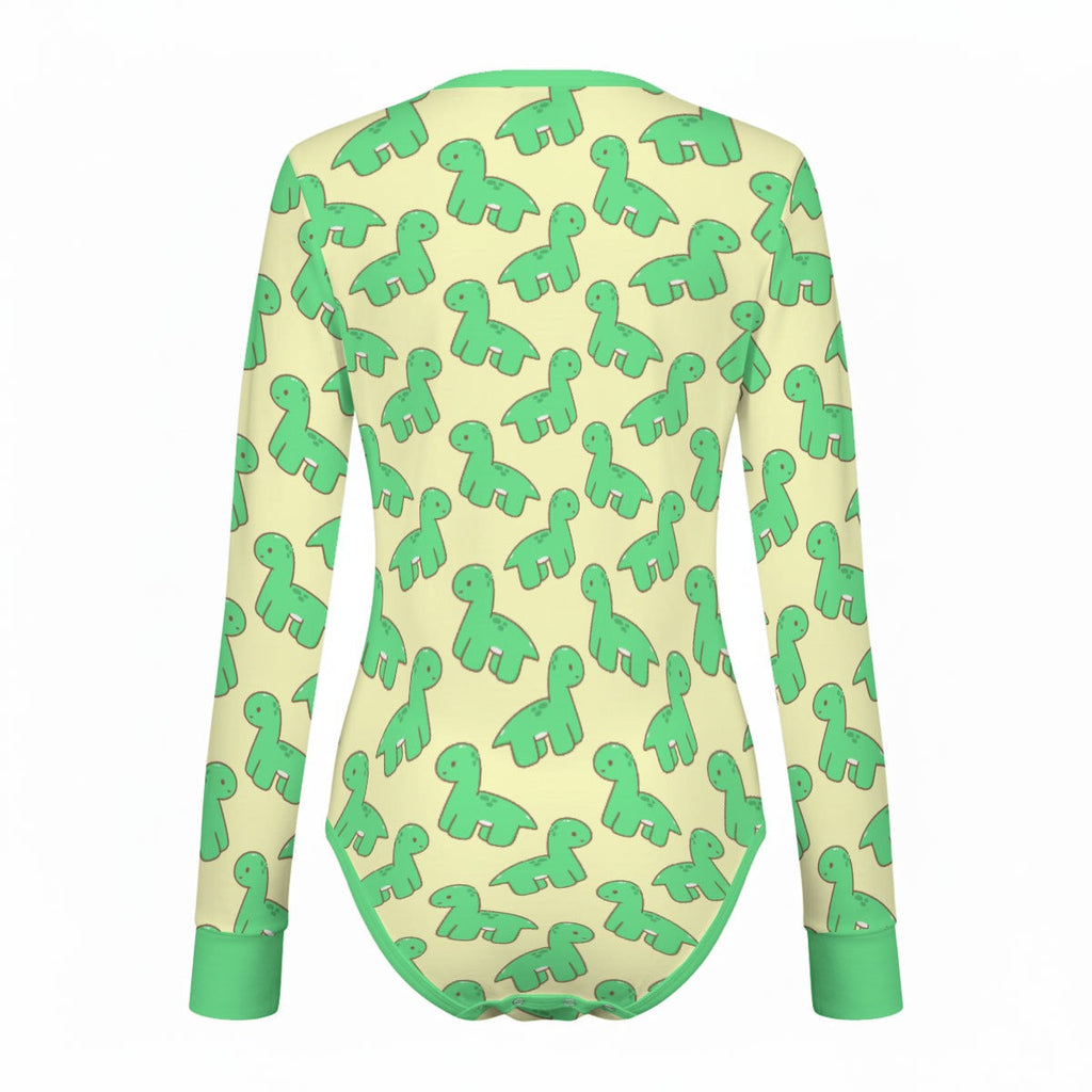 Kawaii Dinosaur Long Sleeve CuddleSuit