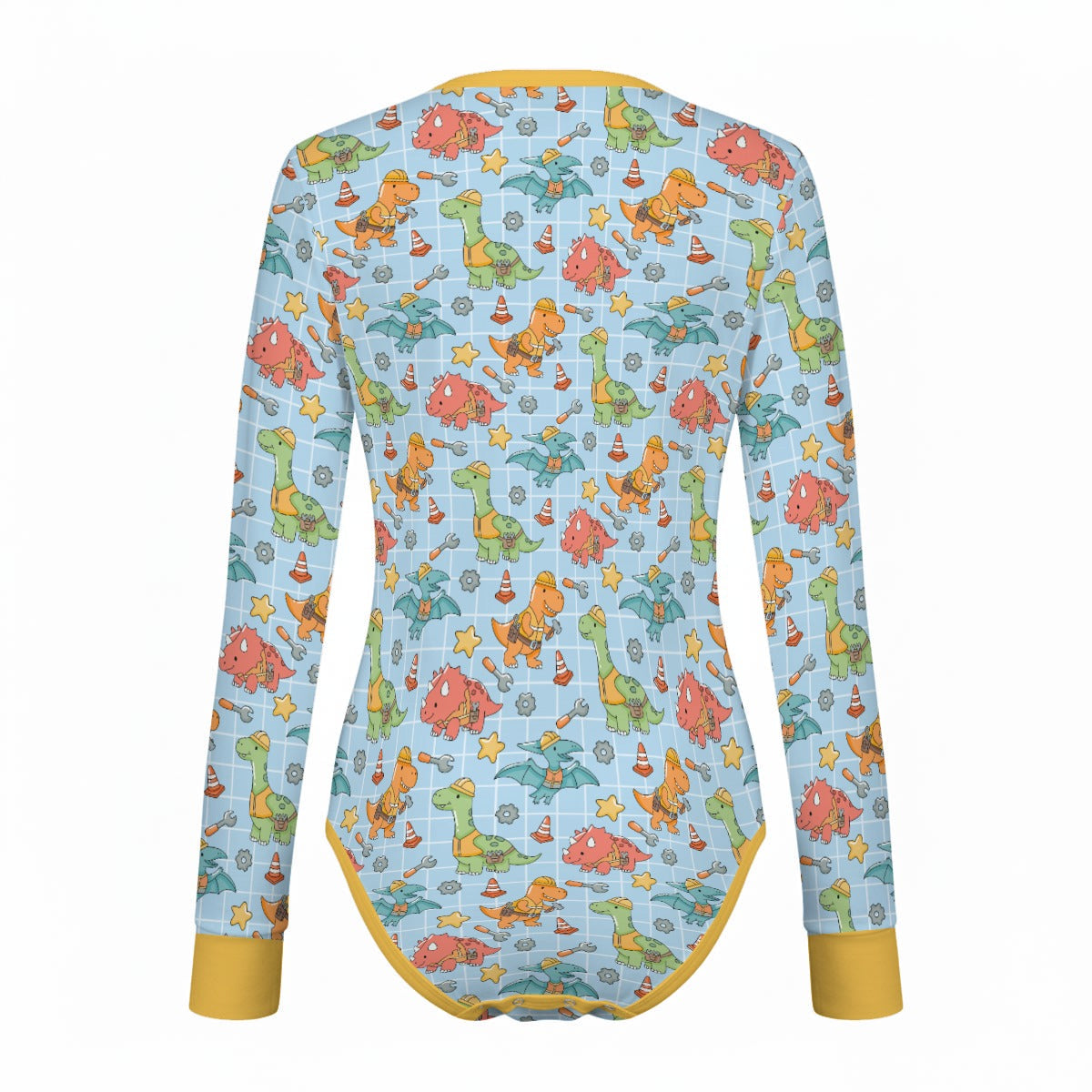 Dino Builders Long Sleeve CuddleSuit