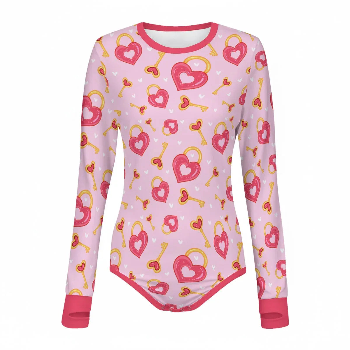 Heart & Key Long Sleeve CuddleSuit