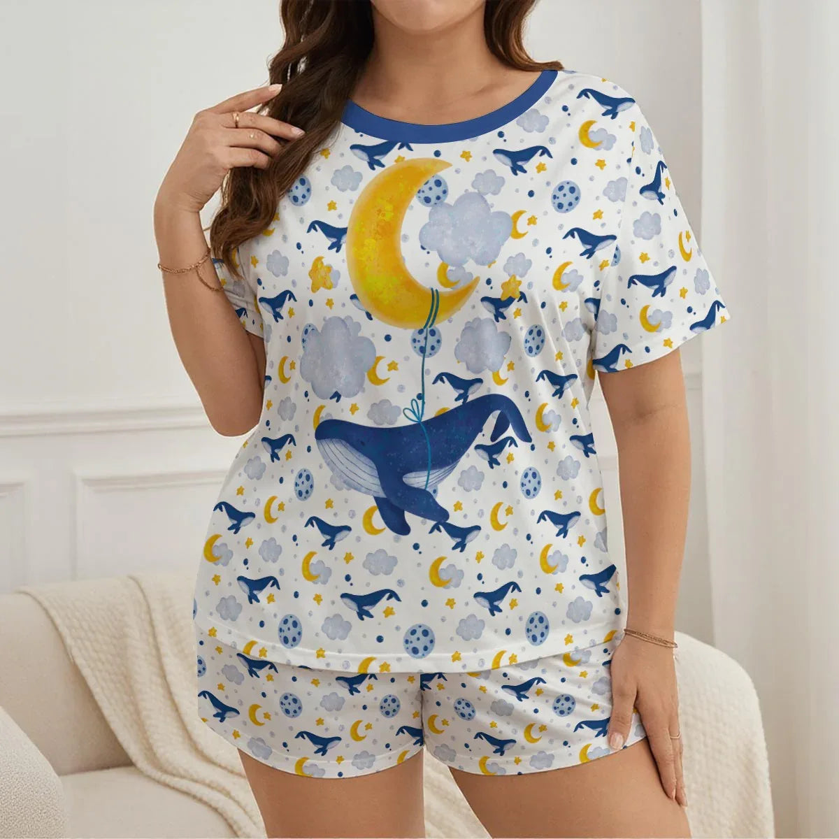 Sleepy Whale Jammies Shorts Set