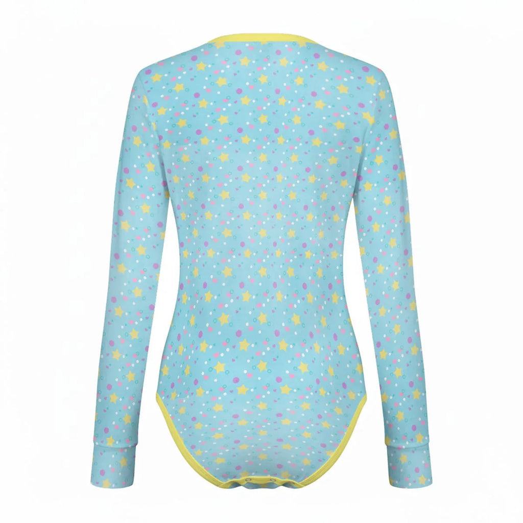 Dreamy Stars Long Sleeve CuddleSuit