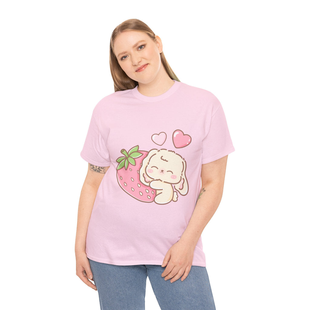 Cute Bunny Strawberry Play Tee