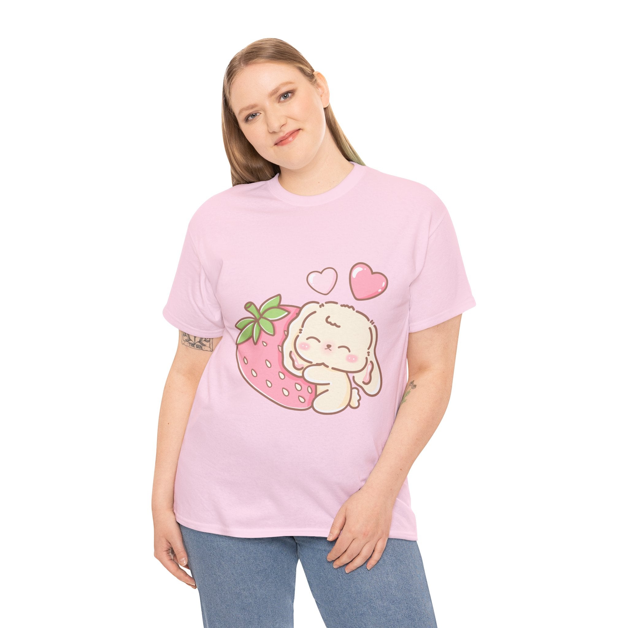 Cute Bunny Strawberry Play Tee