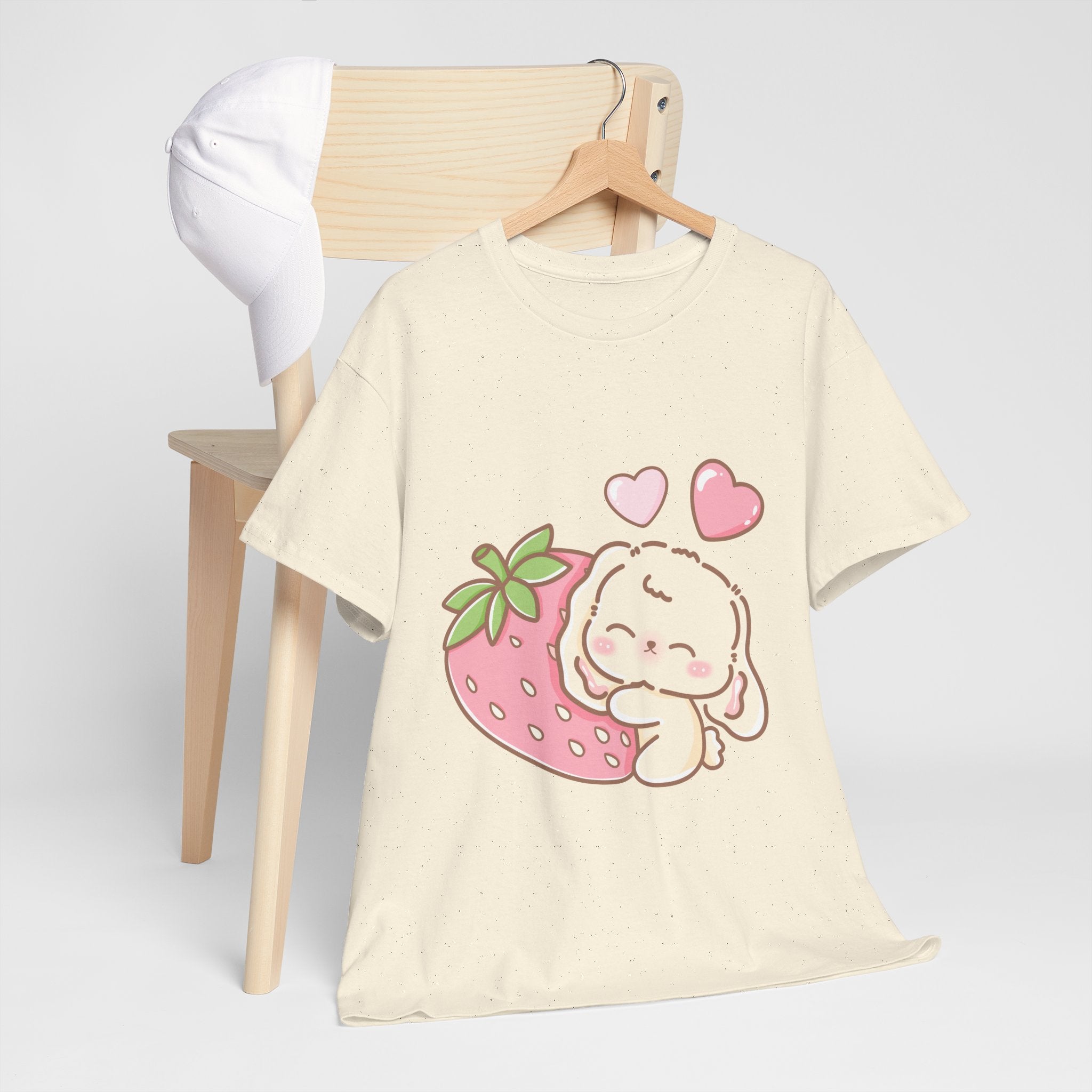 Cute Bunny Strawberry Play Tee
