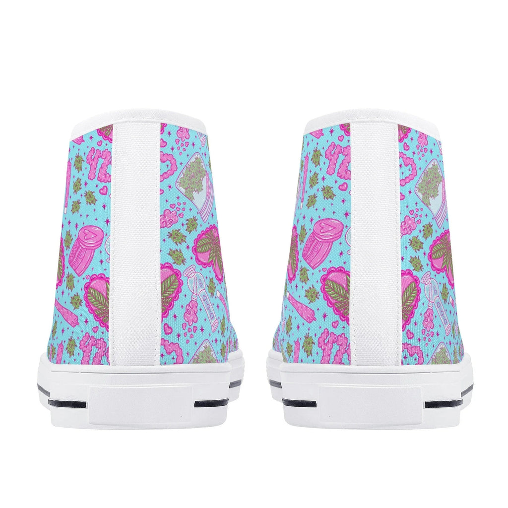 Puff Puff Play High Top Canvas Sneakers