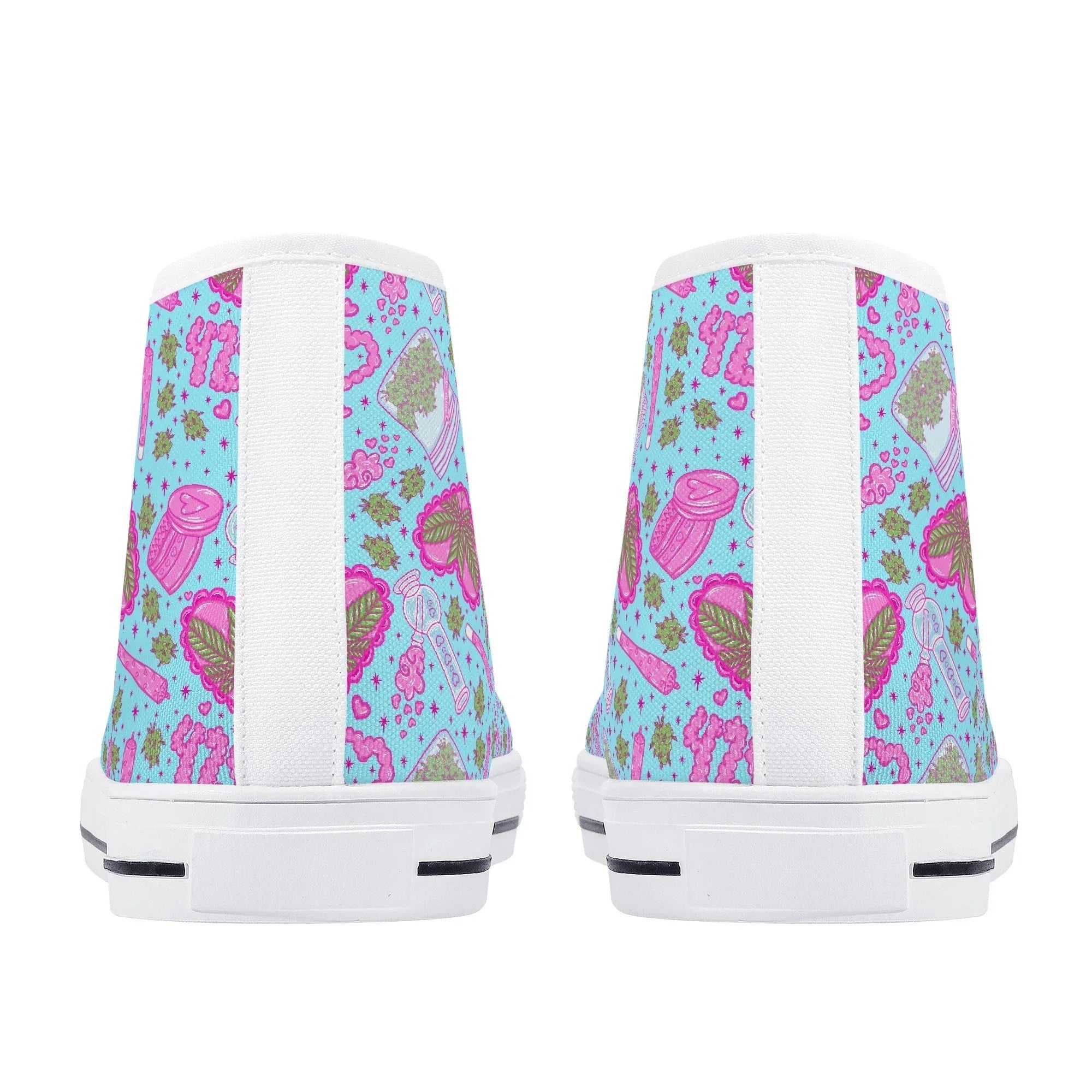 Puff Puff Play High Top Canvas Sneakers