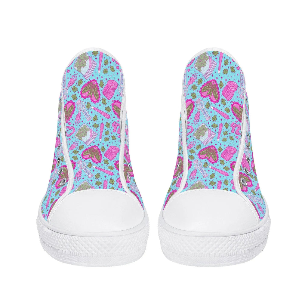 Puff Puff Play High Top Canvas Sneakers