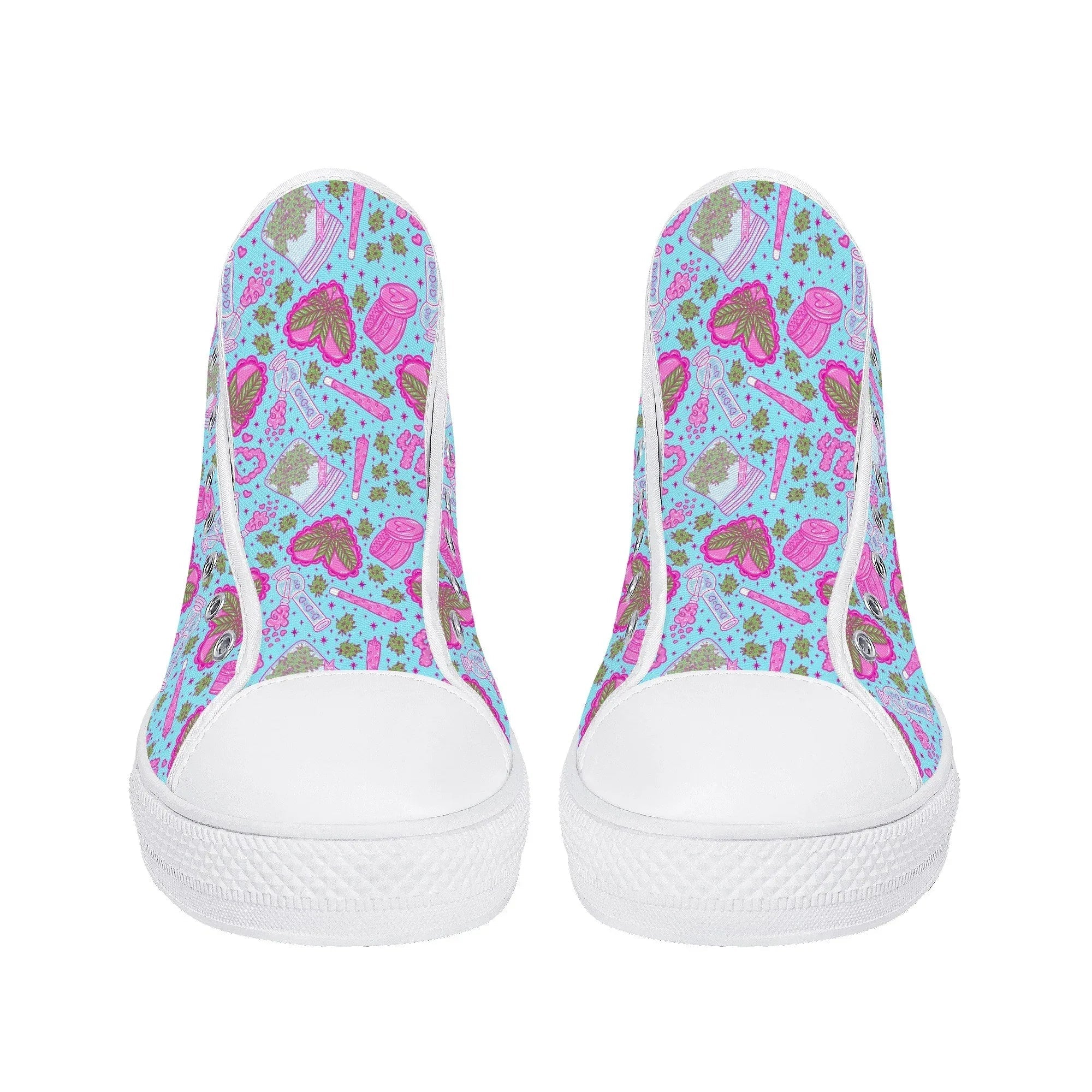 Puff Puff Play High Top Canvas Sneakers
