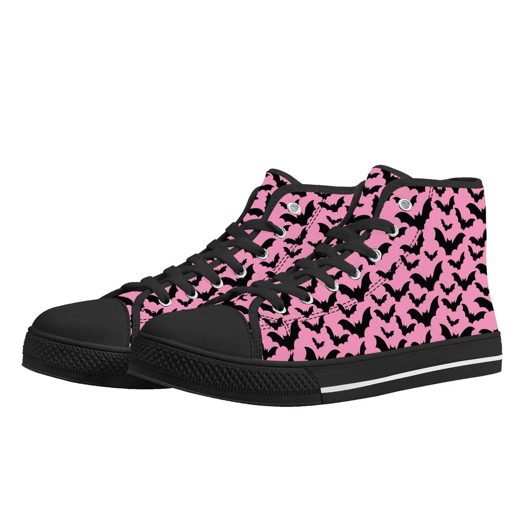 Midnight Flutter Unisex High Top Canvas Shoes