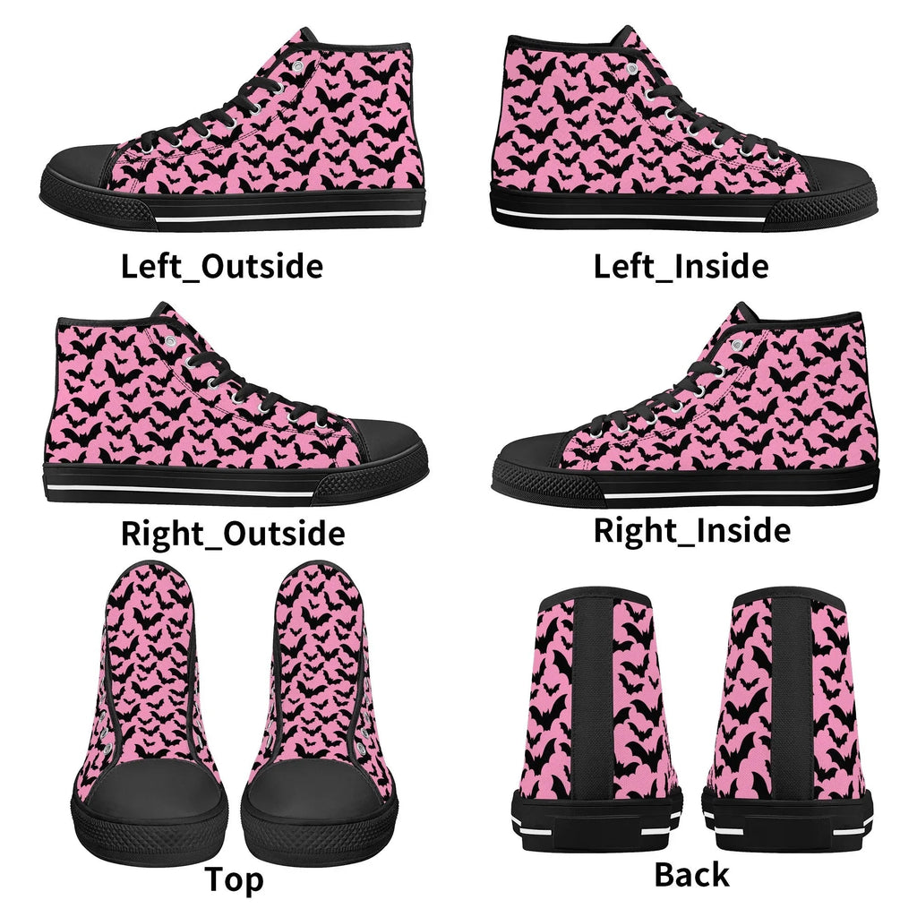 Midnight Flutter Unisex High Top Canvas Shoes