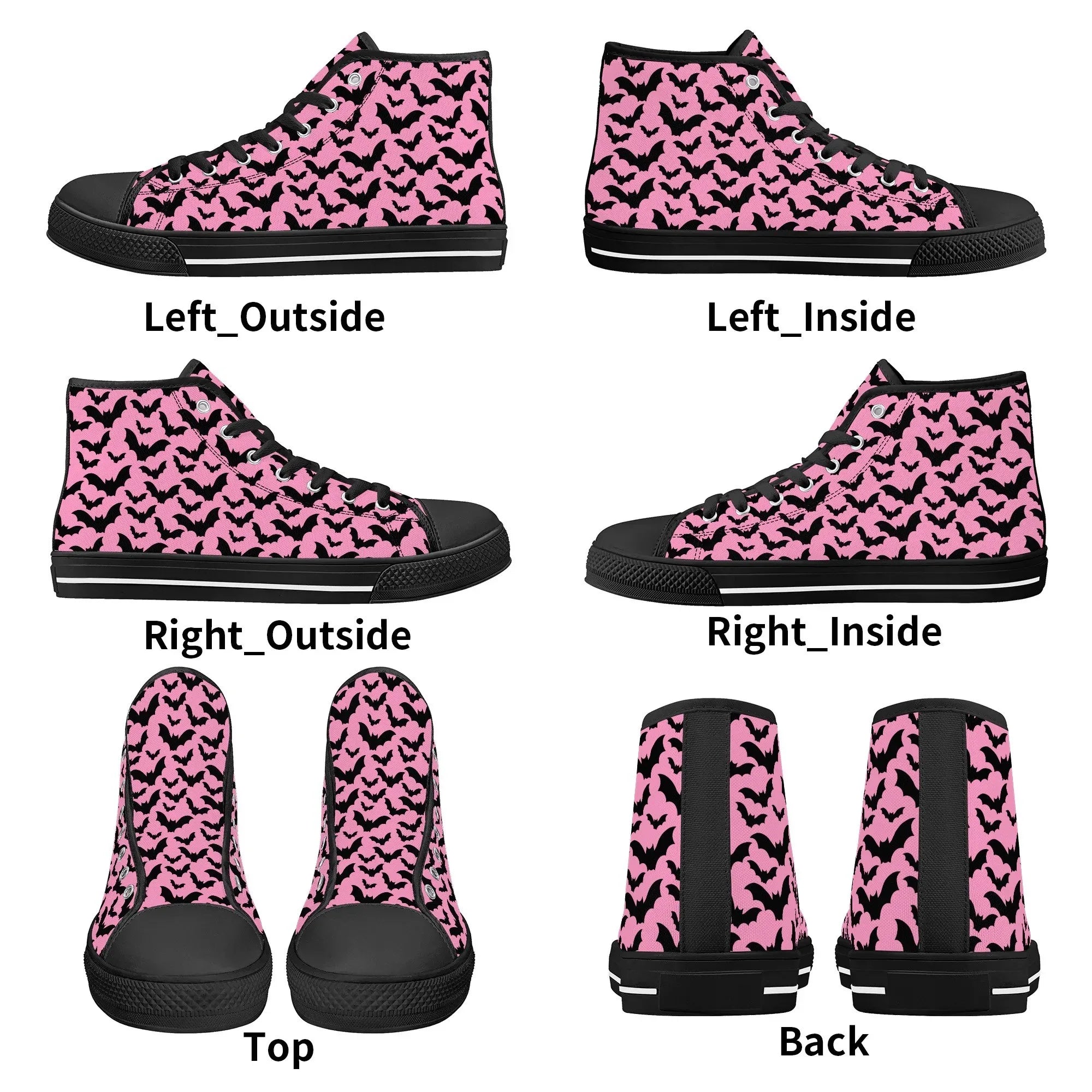 Midnight Flutter Unisex High Top Canvas Shoes