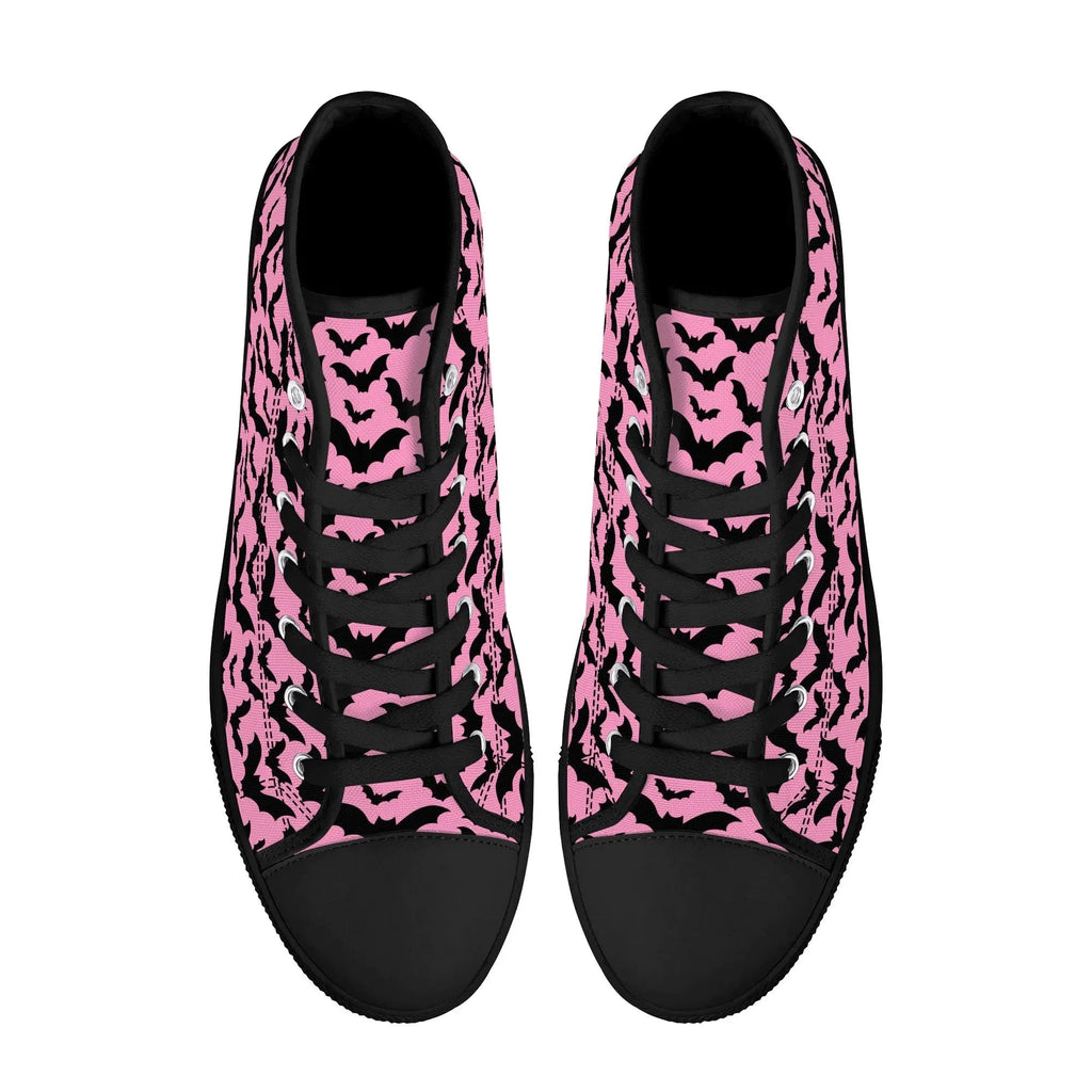 Midnight Flutter Unisex High Top Canvas Shoes