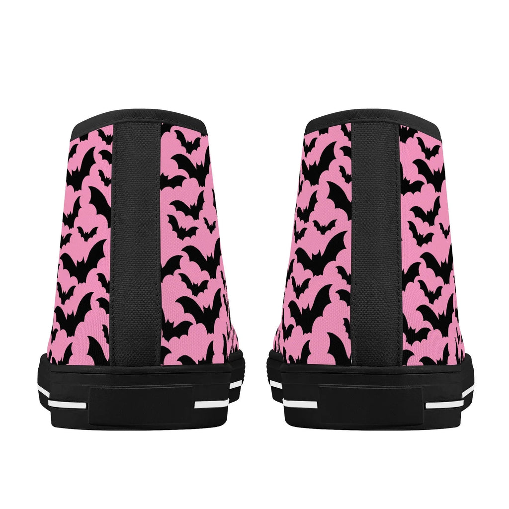 Midnight Flutter Unisex High Top Canvas Shoes