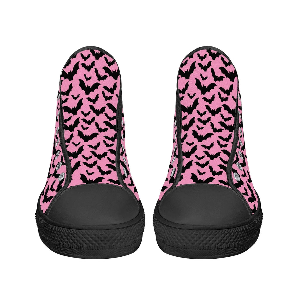 Midnight Flutter Unisex High Top Canvas Shoes