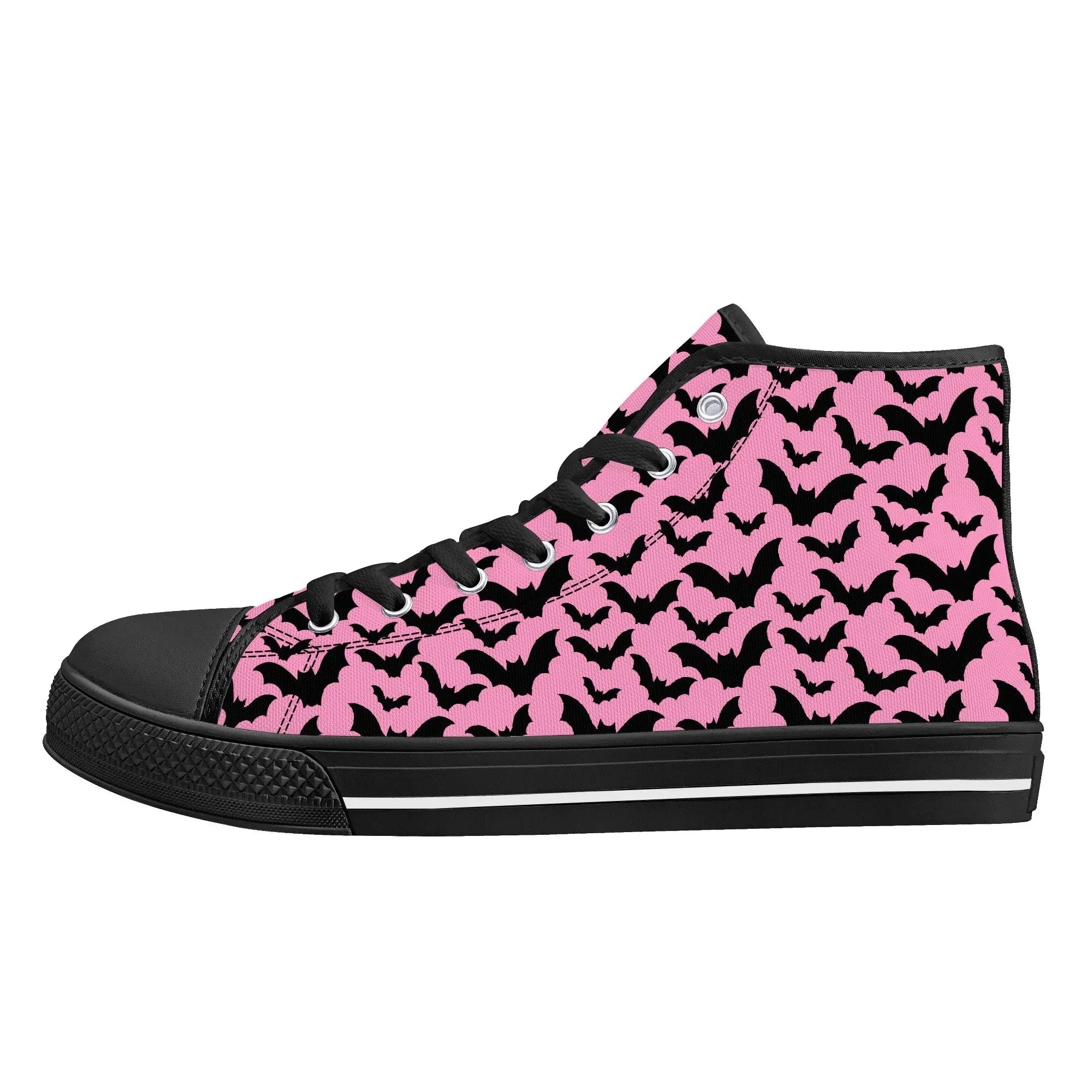 Midnight Flutter Unisex High Top Canvas Shoes