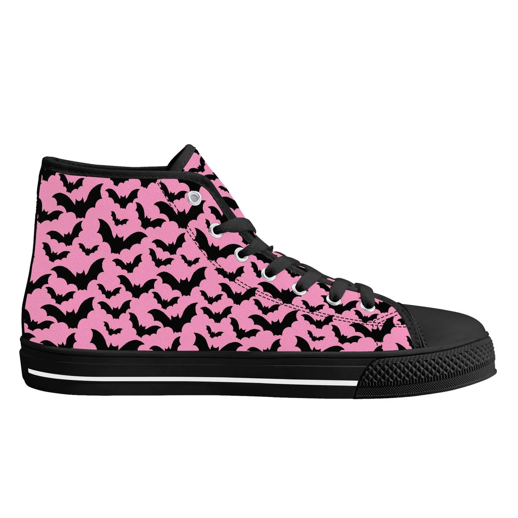 Midnight Flutter Unisex High Top Canvas Shoes