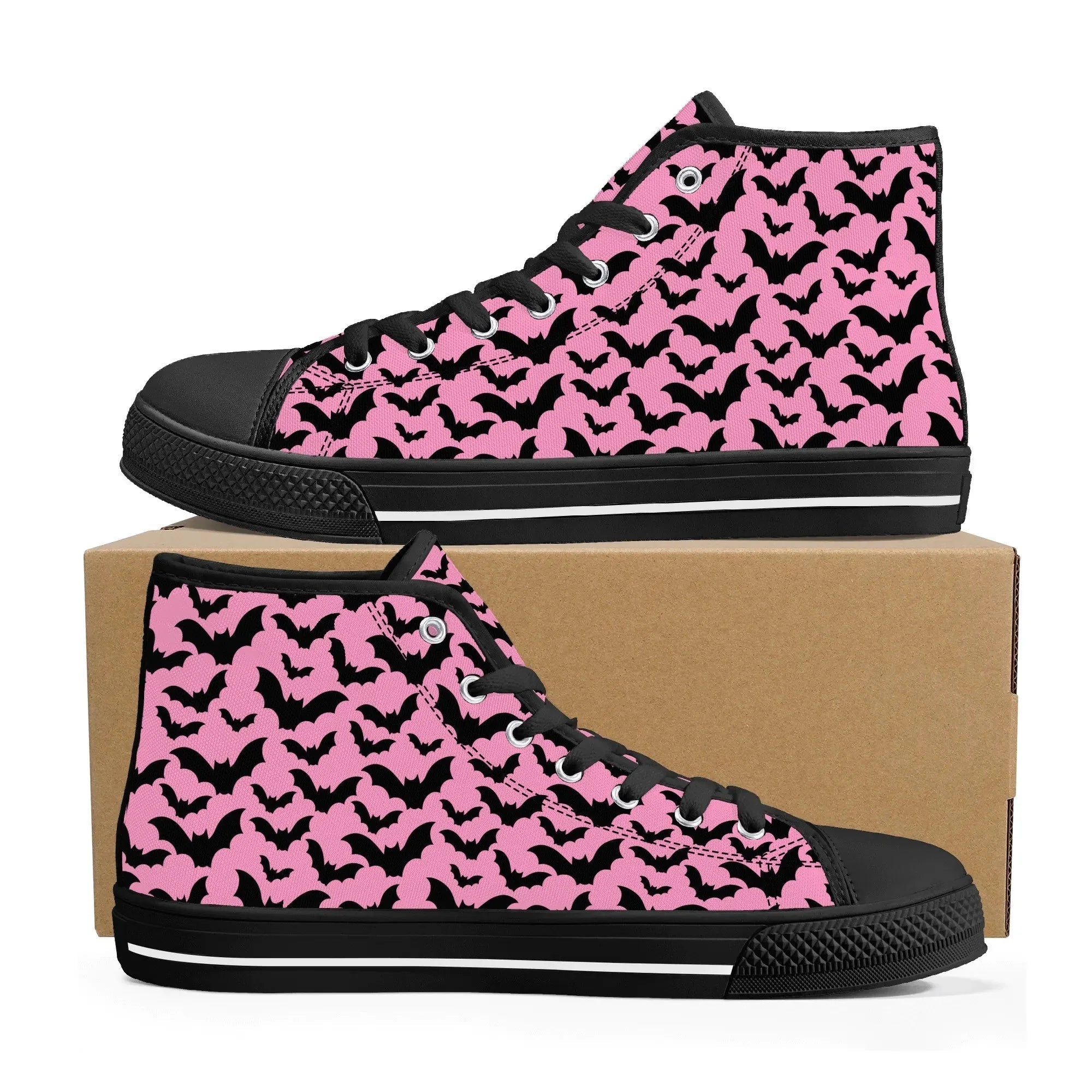 Midnight Flutter Unisex High Top Canvas Shoes