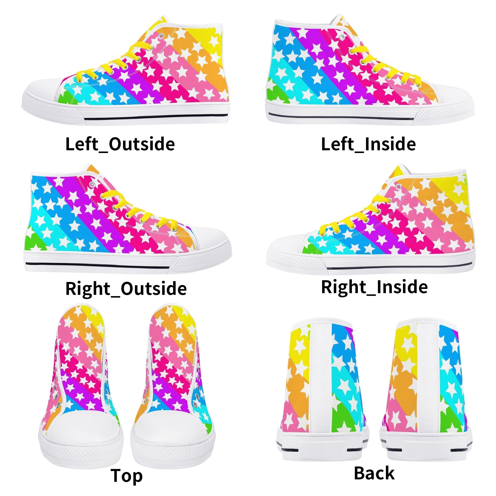 Rainbow Starfall High Top Sneakers