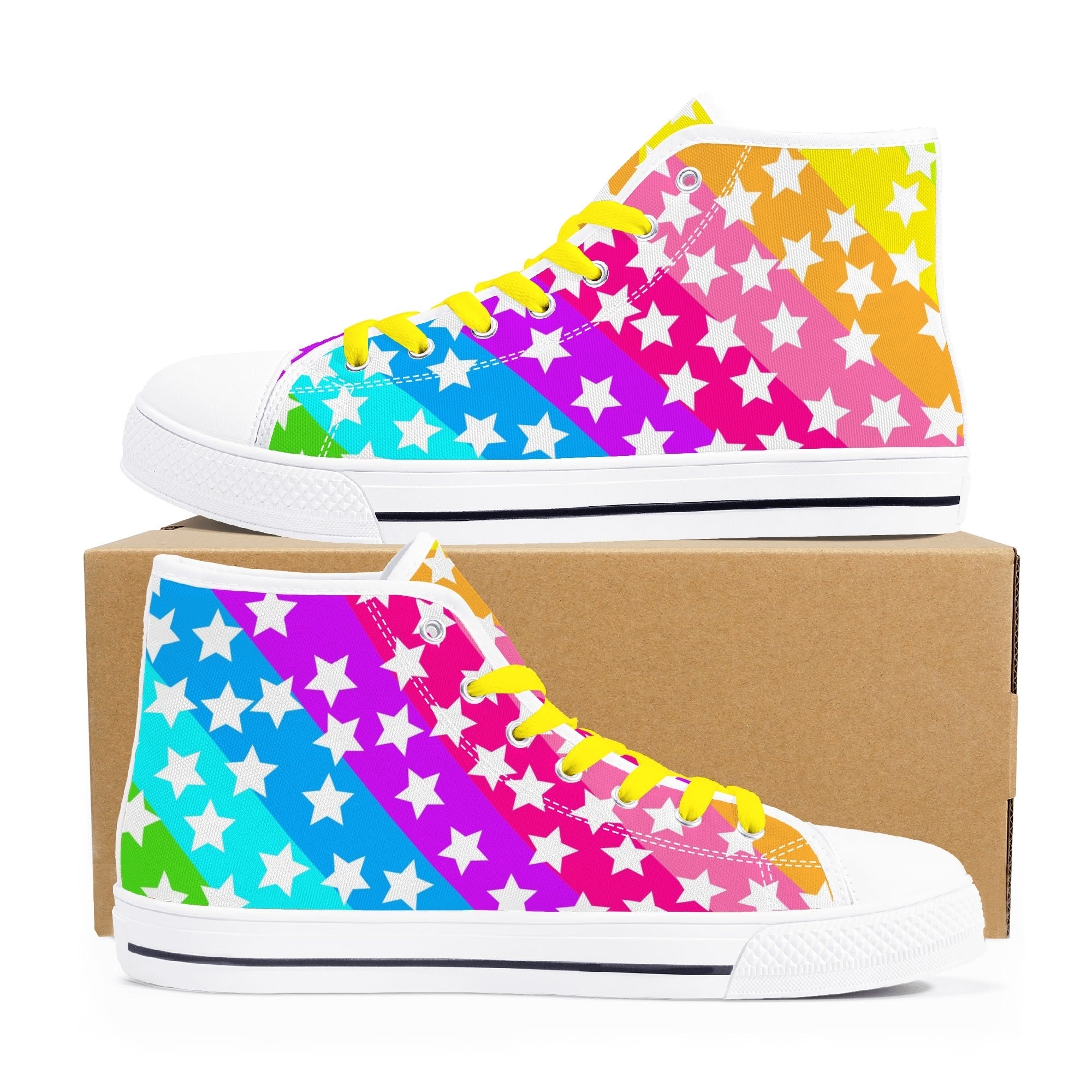 Rainbow Starfall High Top Sneakers