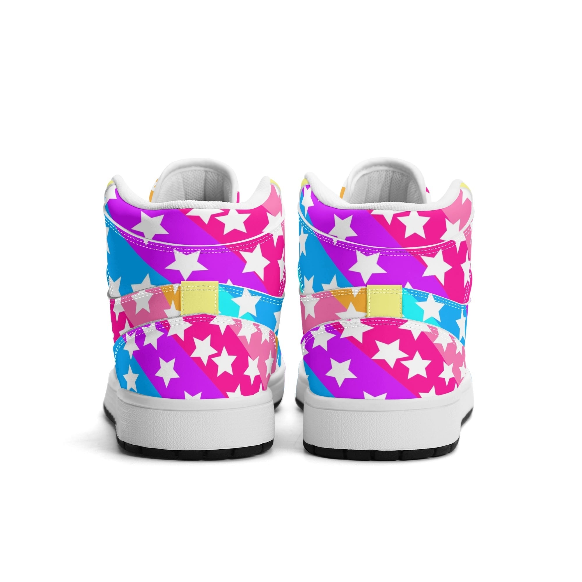 Rainbow Starfall Retro High Top Sneakers