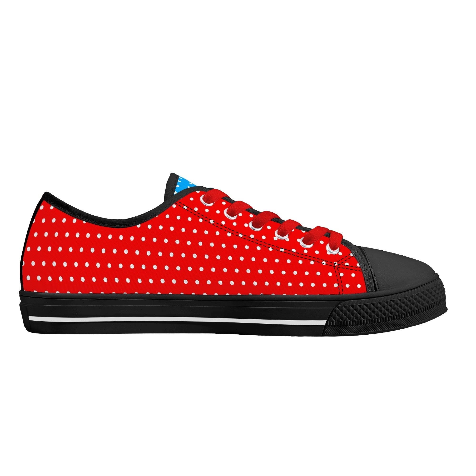 Candy Pop Polka Canvas Low Top Sneakers