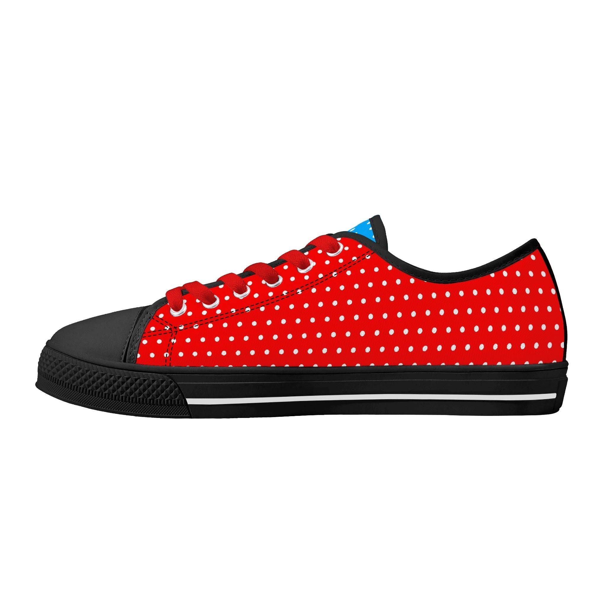 Candy Pop Polka Canvas Low Top Sneakers